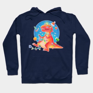 New year and christmas dinosaur Hoodie